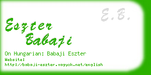 eszter babaji business card